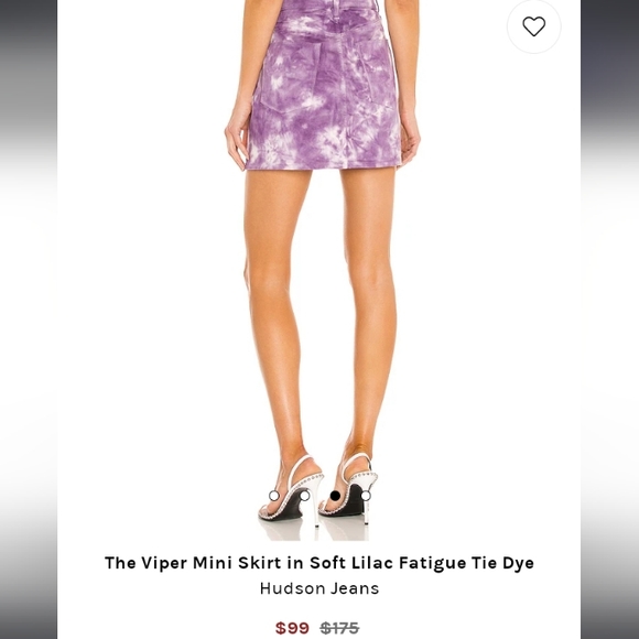 HUDSON- The Viper Mini Skirt/Lilac Fatigue Tie Dye-25 (US-0) - Picture 12 of 12